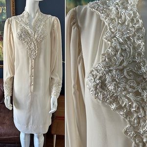 Vintage beaded chiffon dress